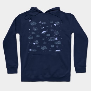 Blue Fishes Hoodie